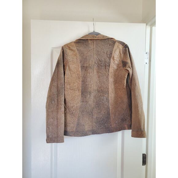 Authentic Unique Reversible Mexican Leather Textured Jacket NWT, Women's Medium - Picture 13 of 16